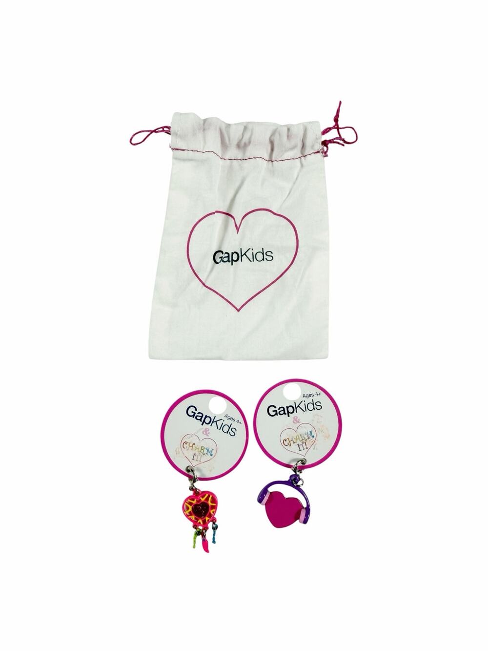 NEW GapKids CHARM IT! Heart Dreamcatcher & Headphones Charm Set